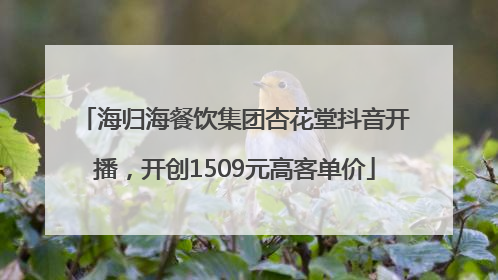 海归海餐饮集团杏花堂抖音开播，开创1509元高客单价