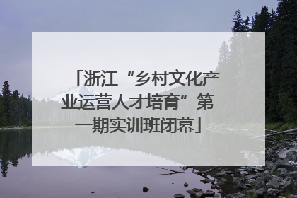 浙江“乡村文化产业运营人才培育”第一期实训班闭幕
