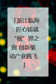 浙江临海：匠心铸就“视”界之窗 创新驱动产业腾飞