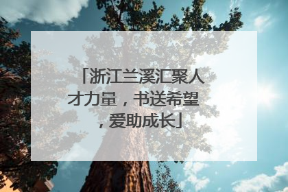 浙江兰溪汇聚人才力量，书送希望，爱助成长