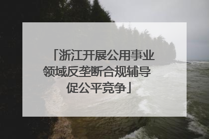 浙江开展公用事业领域反垄断合规辅导 促公平竞争