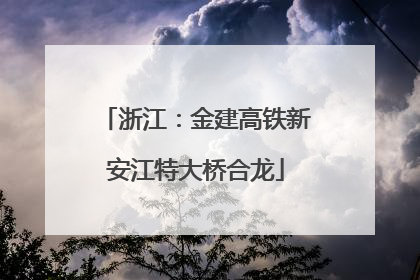 浙江：金建高铁新安江特大桥合龙