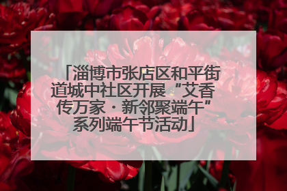 淄博市张店区和平街道城中社区开展“艾香传万家・新邻聚端午”系列端午节活动
