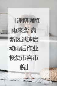 淄博强降雨来袭 高新区迅速启动雨后作业恢复市容市貌