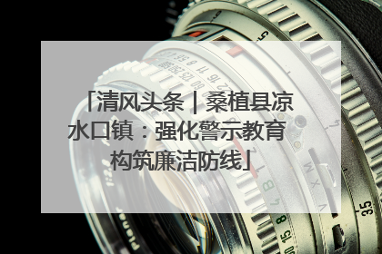 清风头条｜桑植县凉水口镇：强化警示教育 构筑廉洁防线