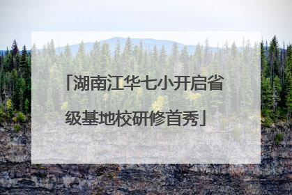 湖南江华七小开启省级基地校研修首秀