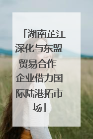 湖南芷江深化与东盟贸易合作 企业借力国际陆港拓市场