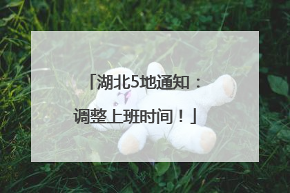 湖北5地通知：调整上班时间！