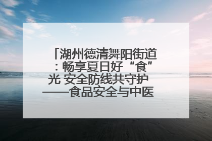 湖州德清舞阳街道：畅享夏日好“食”光 安全防线共守护——食品安全与中医养生知识宣传