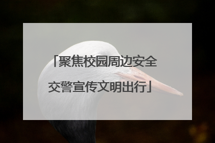 聚焦校园周边安全 交警宣传文明出行