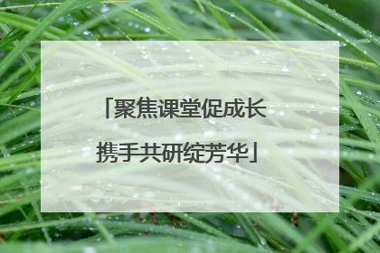 聚焦课堂促成长 携手共研绽芳华