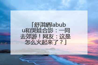 舒淇晒labubu和哭娃合影：一同去郊游！网友：这是怎么火起来了？