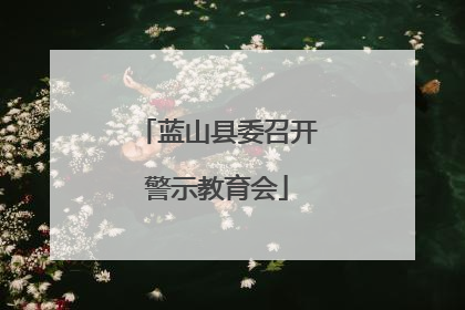 蓝山县委召开警示教育会