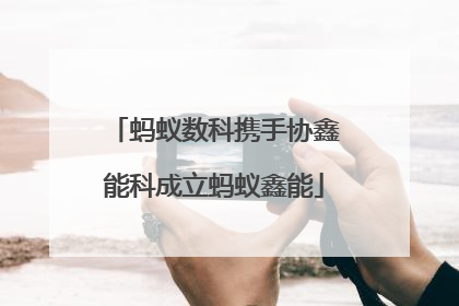 蚂蚁数科携手协鑫能科成立蚂蚁鑫能