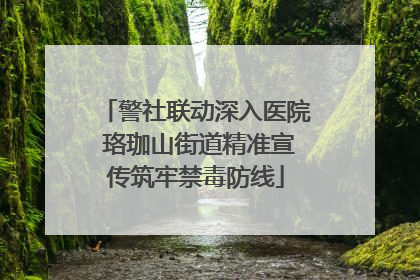 警社联动深入医院 珞珈山街道精准宣传筑牢禁毒防线