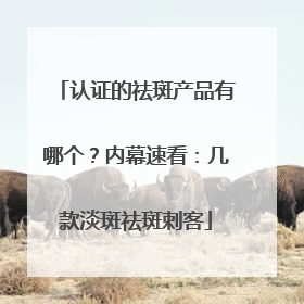 认证的祛斑产品有哪个？内幕速看：几款淡斑祛斑刺客