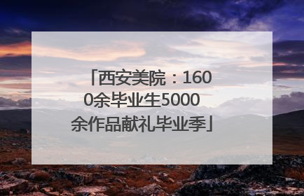 西安美院：1600余毕业生5000余作品献礼毕业季