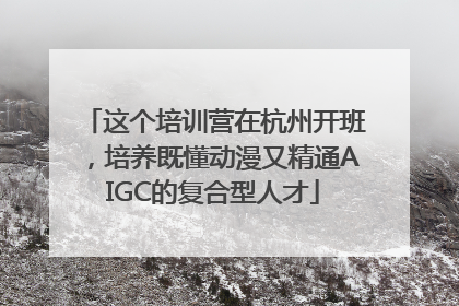 这个培训营在杭州开班，培养既懂动漫又精通AIGC的复合型人才