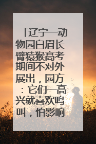 辽宁一动物园白眉长臂猿猴高考期间不对外展出，园方：它们一高兴就喜欢鸣叫，怕影响考试