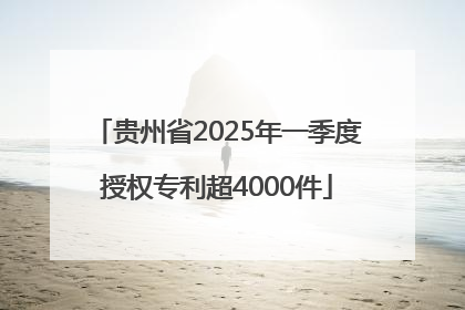 贵州省2025年一季度授权专利超4000件
