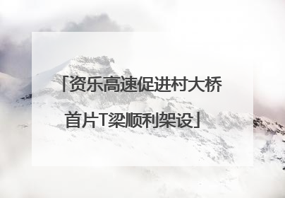 资乐高速促进村大桥首片T梁顺利架设