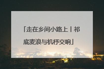 走在乡间小路上丨祁底麦浪与机杼交响