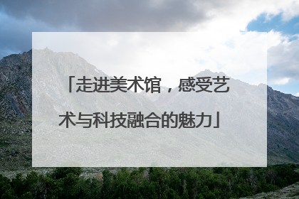 走进美术馆，感受艺术与科技融合的魅力