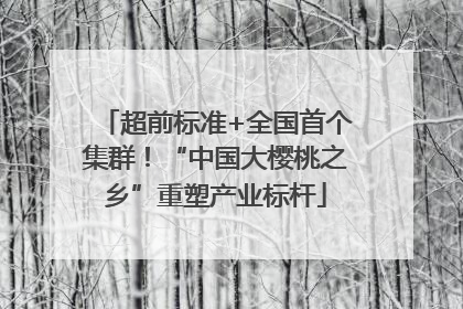 超前标准+全国首个集群！“中国大樱桃之乡”重塑产业标杆