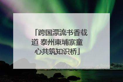 跨国漂流书香载道 泰州柬埔寨童心共筑知识桥
