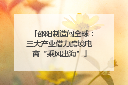 邵阳制造闯全球:三大产业借力跨境电商“乘风出海”