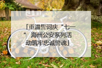重温誓词庆“七一” 海州公安系列活动筑牢忠诚警魂