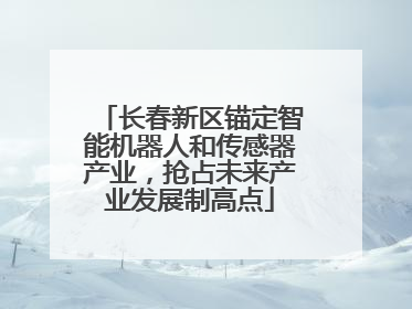 长春新区锚定智能机器人和传感器产业，抢占未来产业发展制高点