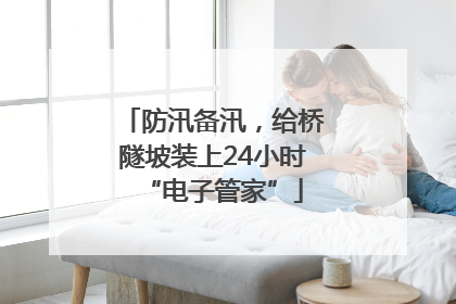防汛备汛，给桥隧坡装上24小时“电子管家”