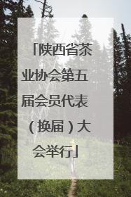 陕西省茶业协会第五届会员代表（换届）大会举行