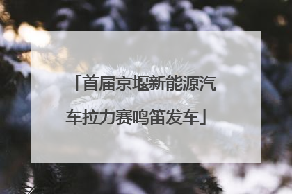 首届京堰新能源汽车拉力赛鸣笛发车