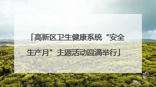 高新区卫生健康系统“安全生产月”主题活动圆满举行