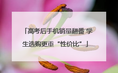 高考后手机销量翻番 学生选购更重“性价比”