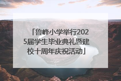 鲁峰小学举行2025届学生毕业典礼暨建校十周年庆祝活动