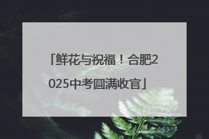 鲜花与祝福！合肥2025中考圆满收官