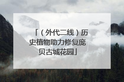（外代二线）历史植物助力修复庞贝古城花园