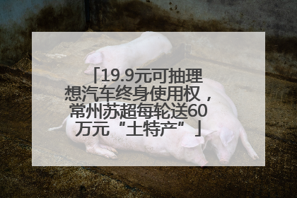 19.9元可抽理想汽车终身使用权，常州苏超每轮送60万元“土特产”