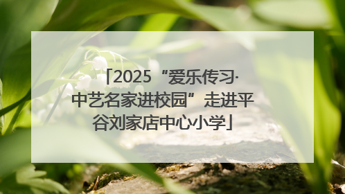 2025“爱乐传习·中艺名家进校园”走进平谷刘家店中心小学