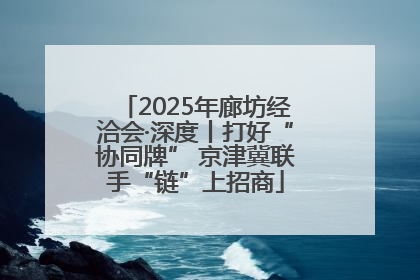 2025年廊坊经洽会·深度丨打好“协同牌” 京津冀联手“链”上招商