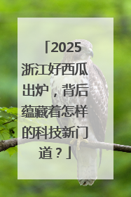 2025浙江好西瓜出炉，背后蕴藏着怎样的科技新门道？