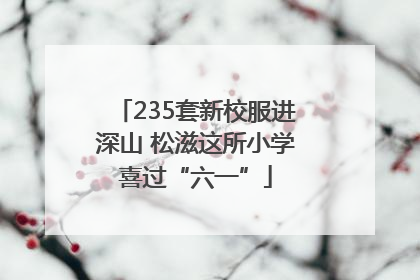 235套新校服进深山 松滋这所小学喜过“六一”