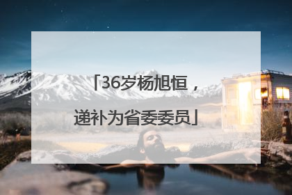 36岁杨旭恒，递补为省委委员
