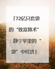 72亿只套袋的“致富算术”：静宁苹果的“袋”中经济